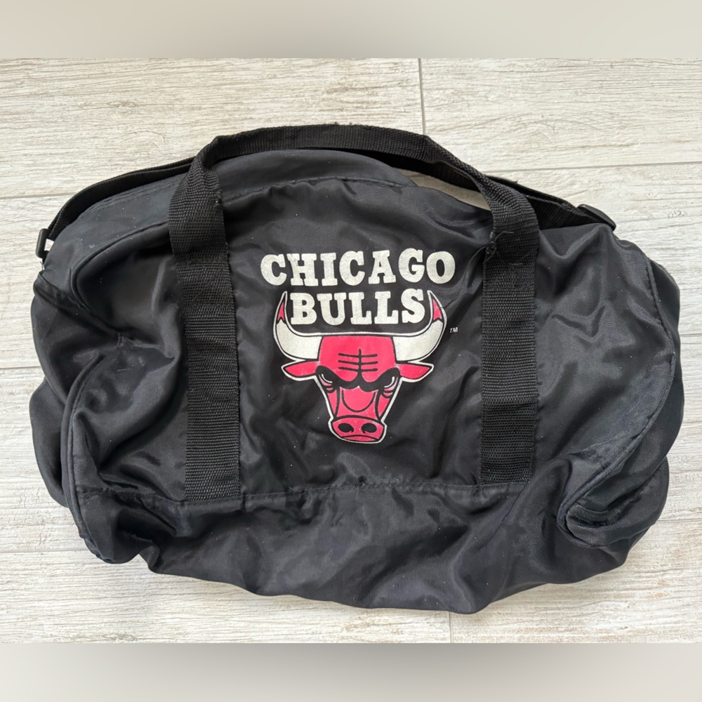 Vintage Chicago Bulls Black Duffel Bag